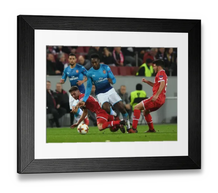 Framed Print : Clash of Forces: Welbeck vs. Ozcan, Jojic - FC Koln vs. Arsenal UEFA Europa League