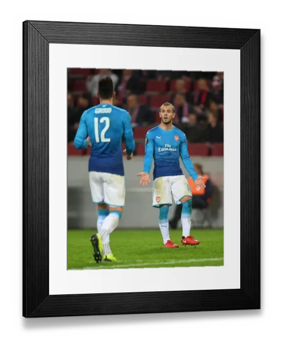 Framed Print : Jack Wilshere in Action: Arsenal vs. 1. FC Köln, UEFA Europa League (2017-18)