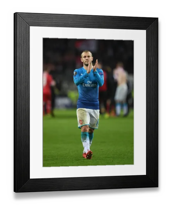 Framed Print : Jack Wilshere Celebrates Europa League Victory with Arsenal Fans