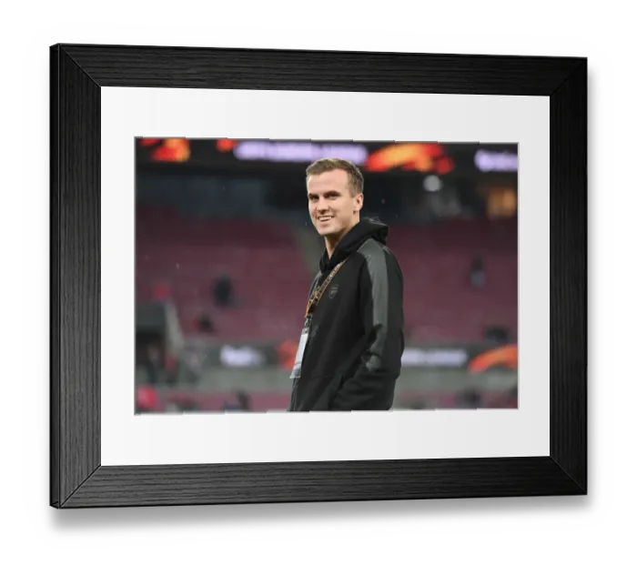 Framed Print : Rob Holding: Arsenal's Defensive Wall in Europa League Clash Against 1. FC Koln (November 2017)