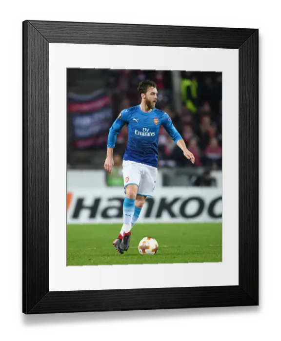 Framed Print : Calum Chambers in Action: Arsenal vs. 1. FC Koln, UEFA Europa League (2017)