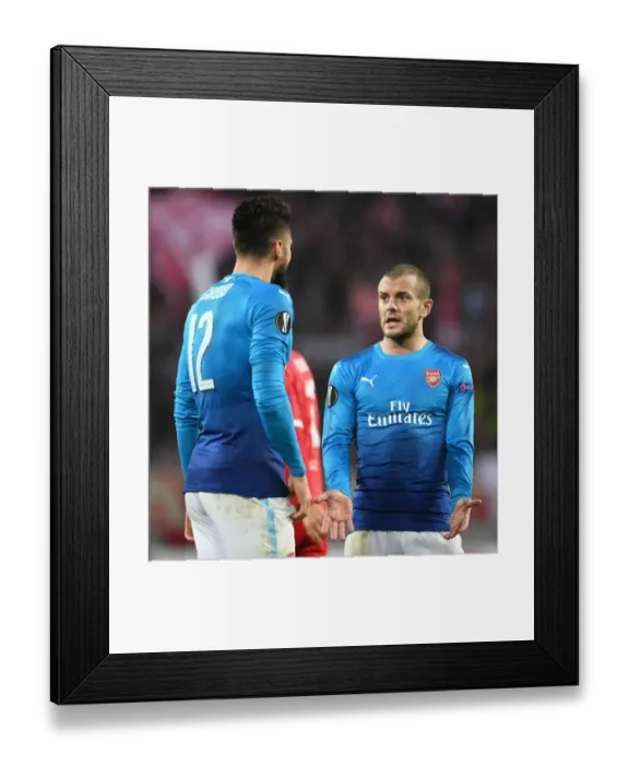 Framed Print : Arsenal's Giroud and Wilshere in Action against 1. FC Koln in Europa League Framed Print : Arsenal's Giroud and Wilshere in Action against 1. FC Koln in Europa League