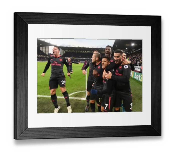 Framed Print : Alexis Sanchez's Goal: Burnley vs. Arsenal, Premier League 2017-18