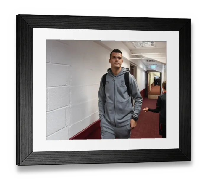 Framed Print : Granit Xhaka: Arsenal's Midfield Maestro at Burnley, 2017-18 Framed Print : Granit Xhaka: Arsenal's Midfield Maestro at Burnley, 2017-18