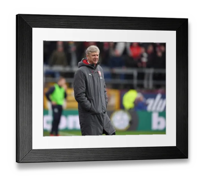 Framed Print : Arsene Wenger at Burnley: Premier League Clash (2017-18)