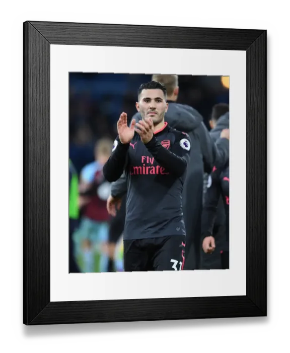 Framed Print : Sead Kolasinac Celebrates with Arsenal Fans after Burnley Victory Framed Print : Sead Kolasinac Celebrates with Arsenal Fans after Burnley Victory