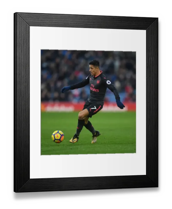 Framed Print : Alexis Sanchez: In Action Against Burnley, Premier League 2017-18