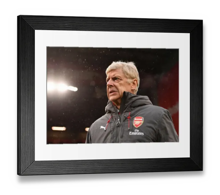 Framed Print : Arsene Wenger: Pre-Match Focus at Burnley, Premier League 2017-18 Framed Print : Arsene Wenger: Pre-Match Focus at Burnley, Premier League 2017-18