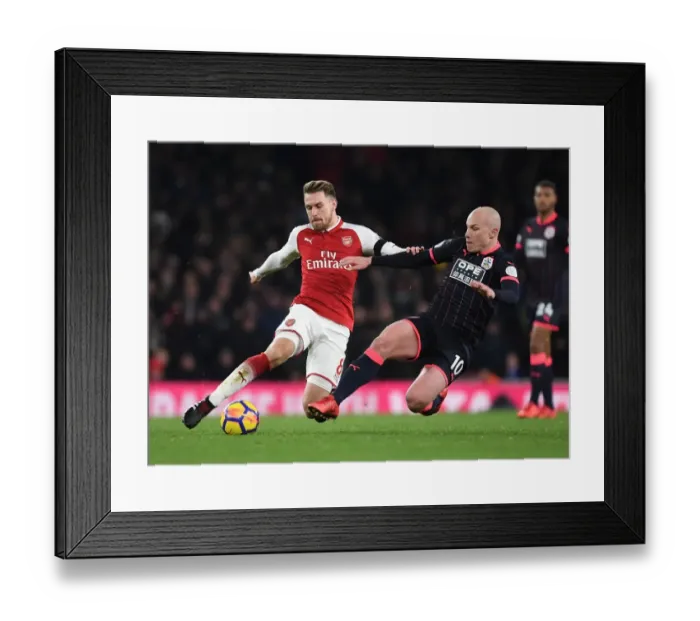 Framed Print : Clash of Midfield Titans: Ramsey vs Mooy - A Premier League Battle Framed Print : Clash of Midfield Titans: Ramsey vs Mooy - A Premier League Battle