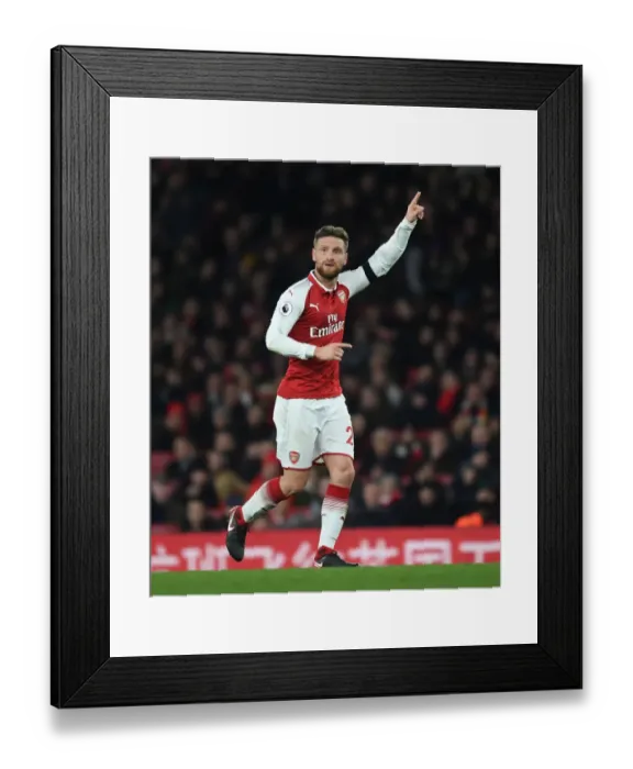 Framed Print : Shkodran Mustafi Focuses in Arsenal's Victory Against Huddersfield Town, Premier League 2017-18 Framed Print : Shkodran Mustafi Focuses in Arsenal's Victory Against Huddersfield Town, Premier League 2017-18