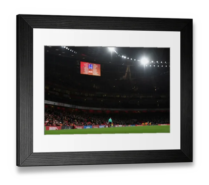 Framed Print : Arsenal 2-0 Huddersfield: Final Score from Emirates Stadium (2017-18)