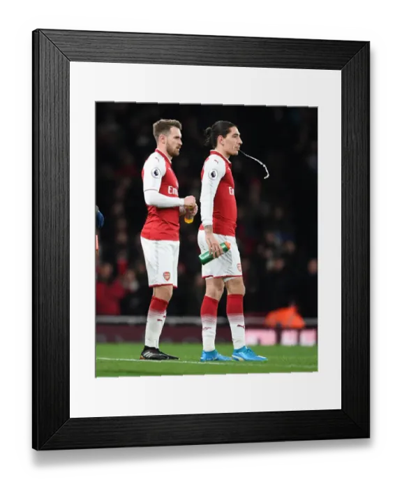 Framed Print : Arsenal's Ramsey and Bellerin in Action against Huddersfield Town, Premier League 2017-18 Framed Print : Arsenal's Ramsey and Bellerin in Action against Huddersfield Town, Premier League 2017-18