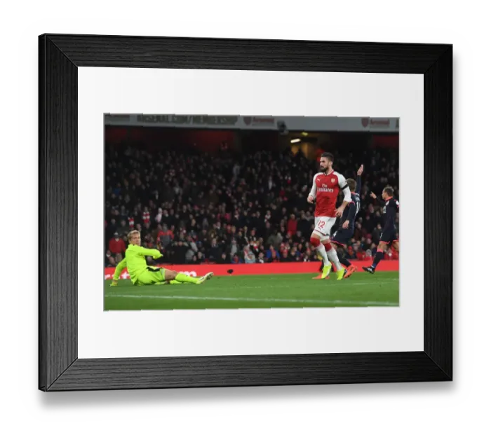 Framed Print : Giroud Scores Past Lossl: Arsenal vs Huddersfield, Premier League 2017 Framed Print : Giroud Scores Past Lossl: Arsenal vs Huddersfield, Premier League 2017