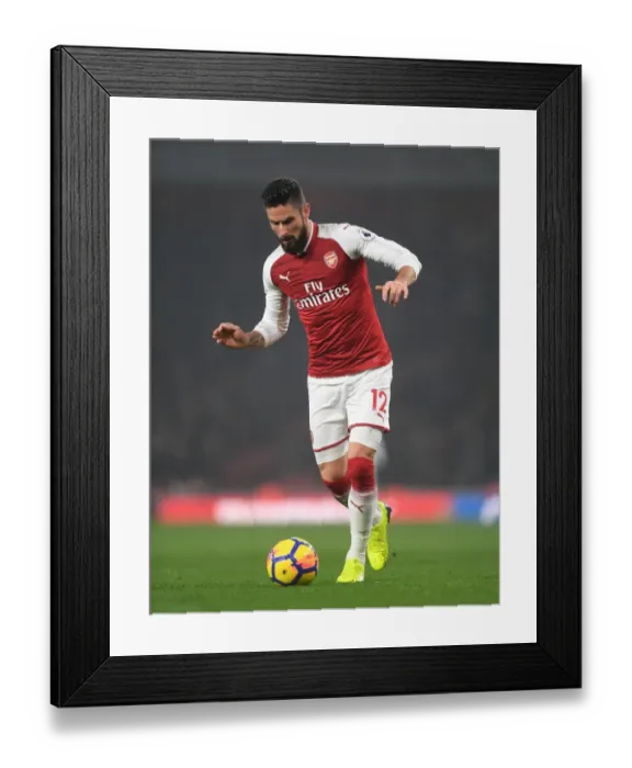 Framed Print : Giroud in Action: Arsenal vs Manchester United, Premier League 2017-18 Framed Print : Giroud in Action: Arsenal vs Manchester United, Premier League 2017-18