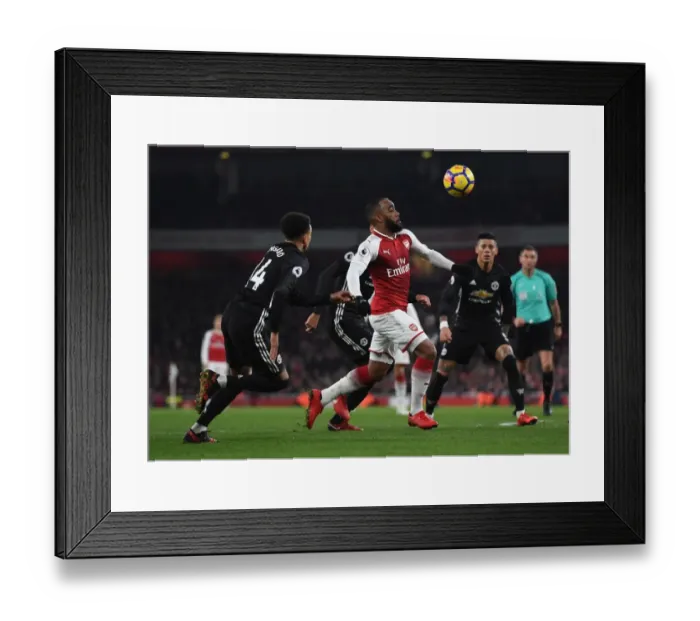 Framed Print : Alexandre Lacazette in Action: Arsenal vs Manchester United, Premier League 2017-18 Framed Print : Alexandre Lacazette in Action: Arsenal vs Manchester United, Premier League 2017-18