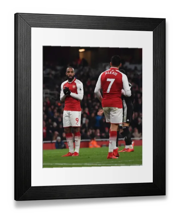 Framed Print : Alexandre Lacazette in Action: Arsenal vs Manchester United, Premier League 2017-18 Framed Print : Alexandre Lacazette in Action: Arsenal vs Manchester United, Premier League 2017-18