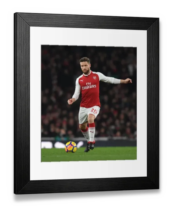 Framed Print : Shkodran Mustafi Focuses in Arsenal's Battle Against Manchester United (2017-18) Framed Print : Shkodran Mustafi Focuses in Arsenal's Battle Against Manchester United (2017-18)