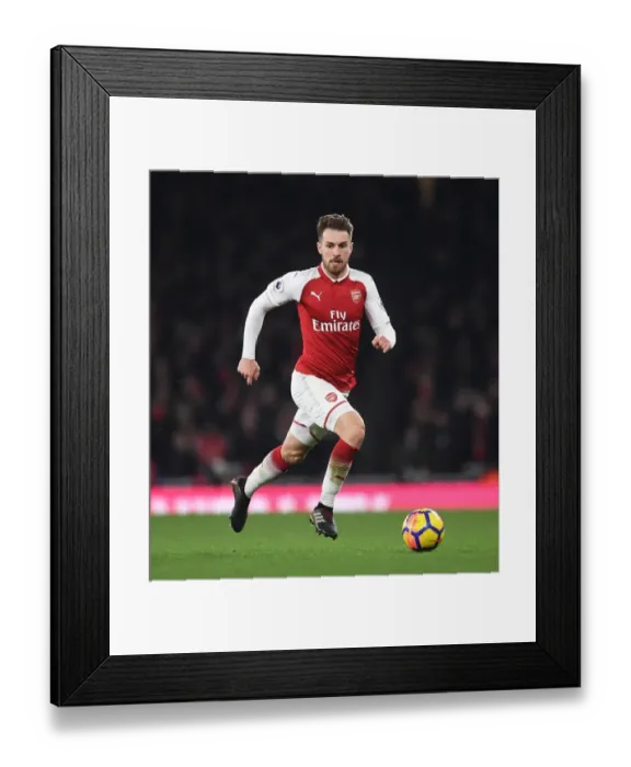 Framed Print : Arsenal's Aaron Ramsey Faces Off Against Manchester United in Premier League Clash (2017-18) Framed Print : Arsenal's Aaron Ramsey Faces Off Against Manchester United in Premier League Clash (2017-18)