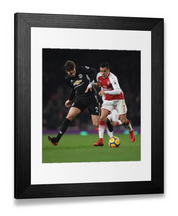 Framed Print : Sanchez vs. Lindelof: A Premier League Showdown - Arsenal vs. Manchester United, 2017-18 Framed Print : Sanchez vs. Lindelof: A Premier League Showdown - Arsenal vs. Manchester United, 2017-18