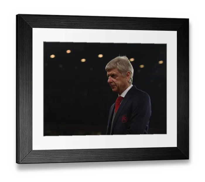 Framed Print : Arsene Wenger: Arsenal Manager Faces Manchester United at Emirates Stadium, Premier League 2017-18 Framed Print : Arsene Wenger: Arsenal Manager Faces Manchester United at Emirates Stadium, Premier League 2017-18