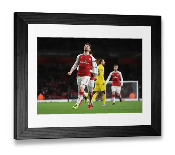 Framed Print : Debuchy's Strike: Arsenal's Europa League Triumph over BATE Borisov