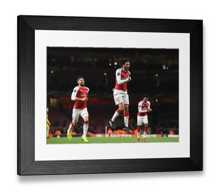 Framed Print : Mohamed Elneny Scores His Sixth Goal: Arsenal's Europa League Victory Over BATE Borisov (December 2017) Framed Print : Mohamed Elneny Scores His Sixth Goal: Arsenal's Europa League Victory Over BATE Borisov (December 2017)