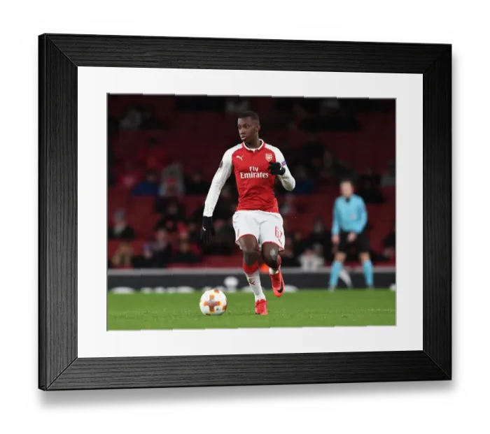 Framed Print : Eddie Nketiah: Arsenal Striker in Action against BATE Borisov, Europa League 2017-18