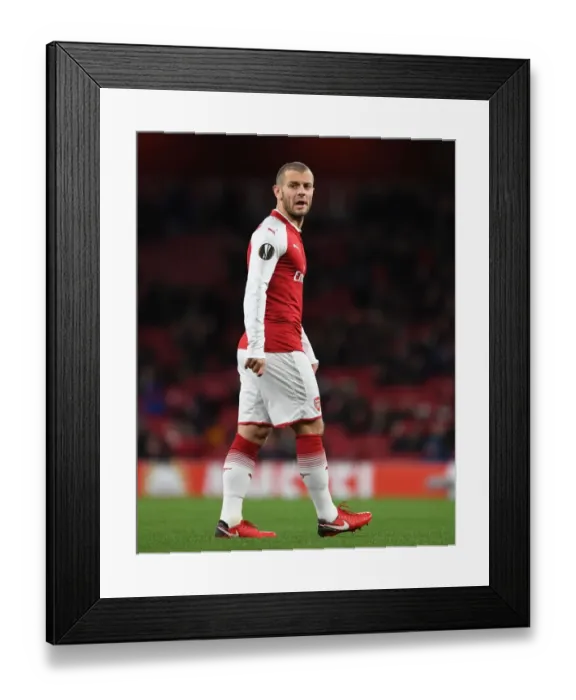 Framed Print : Jack Wilshere: In Action for Arsenal against BATE Borisov, UEFA Europa League 2017-18