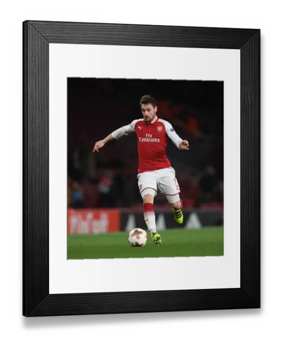 Framed Print : Mathieu Debuchy in Action: Arsenal vs. BATE Borisov, UEFA Europa League 2017-18 Framed Print : Mathieu Debuchy in Action: Arsenal vs. BATE Borisov, UEFA Europa League 2017-18
