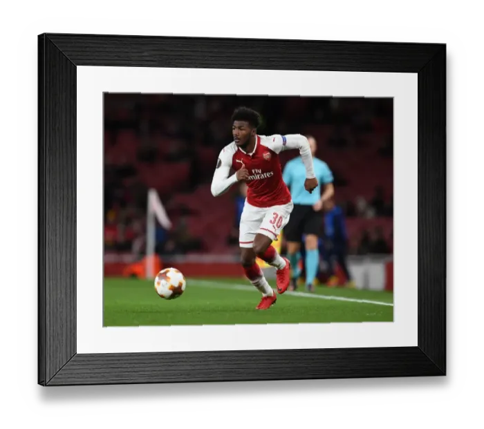 Framed Print : Arsenal's Ainsley Maitland-Niles in Europa League Action against BATE Borisov Framed Print : Arsenal's Ainsley Maitland-Niles in Europa League Action against BATE Borisov