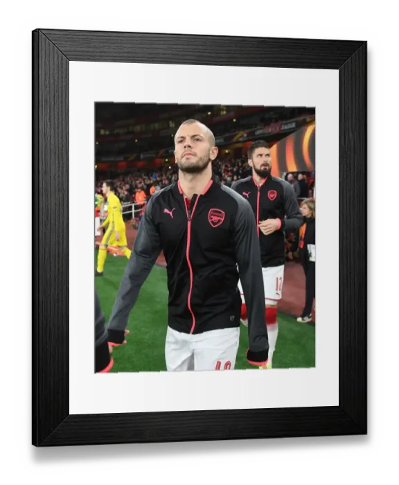 Framed Print : Jack Wilshere - Arsenal FC: Ready for Battle Against BATE Borisov (UEFA Europa League 2017-18)