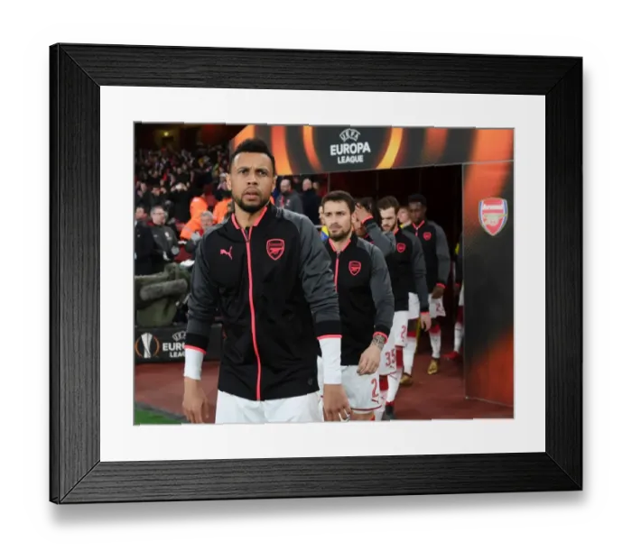 Framed Print : Francis Coquelin: Arsenal FC's Focus Ahead of BATE Borisov Clash in Europa League