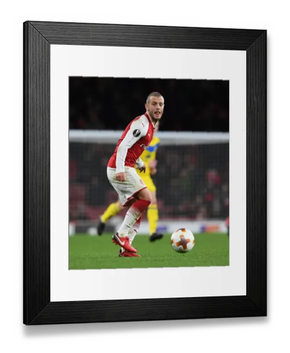 Framed Print : Jack Wilshere in Action: Arsenal vs BATE Borisov, UEFA Europa League 2017-18