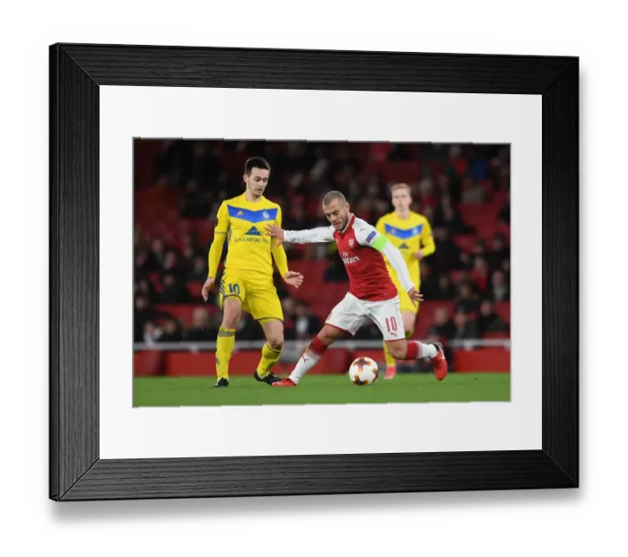 Framed Print : Jack Wilshere vs. Mirko Ivanic: Arsenal FC vs. BATE Borisov, UEFA Europa League Showdown Framed Print : Jack Wilshere vs. Mirko Ivanic: Arsenal FC vs. BATE Borisov, UEFA Europa League Showdown