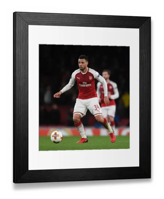 Framed Print : Francis Coquelin: Arsenal's Midfield Warrior in Europa League Clash against BATE Borisov (2017-18) Framed Print : Francis Coquelin: Arsenal's Midfield Warrior in Europa League Clash against BATE Borisov (2017-18)