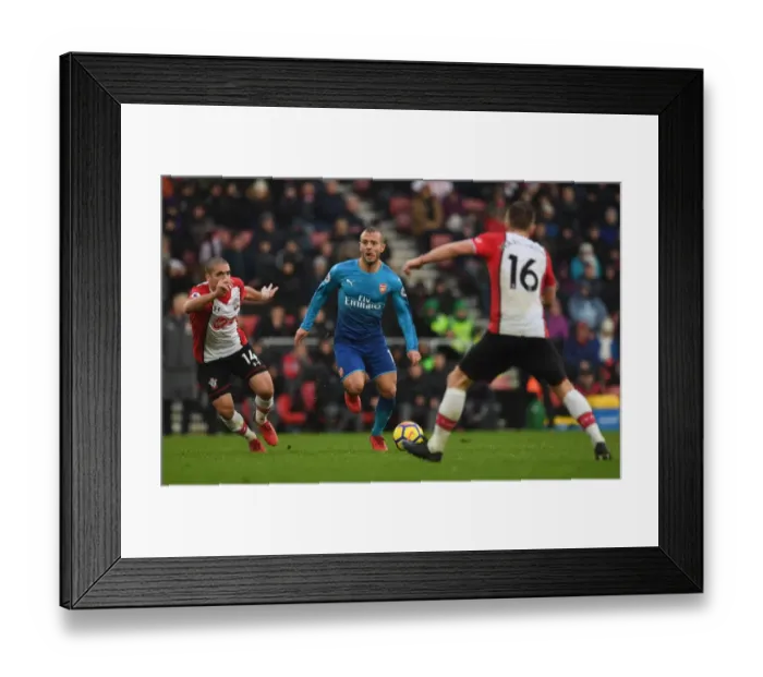 Framed Print : Jack Wilshere in Action: Southampton vs Arsenal, Premier League 2017-18 Framed Print : Jack Wilshere in Action: Southampton vs Arsenal, Premier League 2017-18