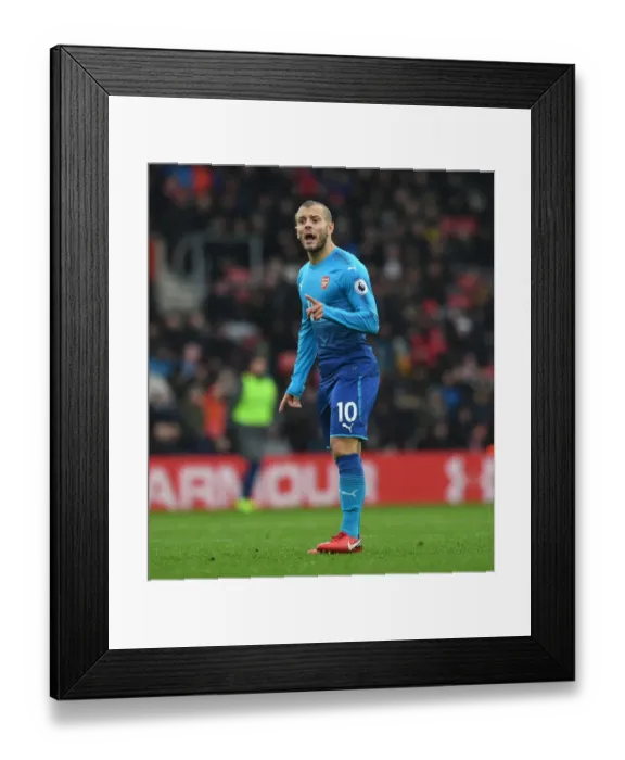 Framed Print : Jack Wilshere in Action: Southampton vs Arsenal, Premier League 2017-18