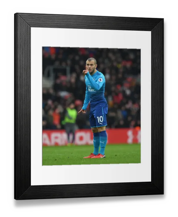 Framed Print : Jack Wilshere in Action: Southampton vs Arsenal, Premier League 2017-18