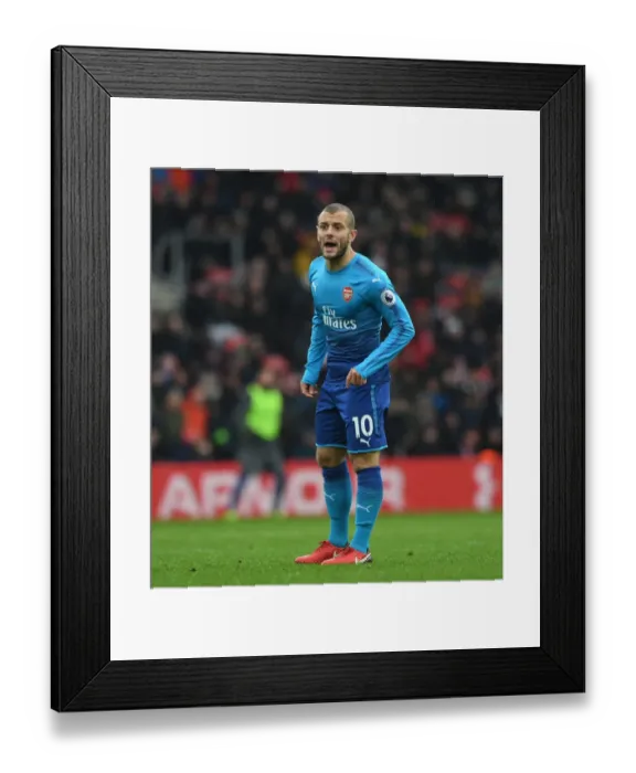 Framed Print : Jack Wilshere: In Action Against Southampton, Premier League 2017-18 Framed Print : Jack Wilshere: In Action Against Southampton, Premier League 2017-18