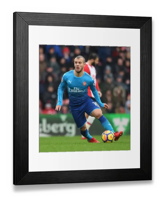 Framed Print : Jack Wilshere in Action: Southampton vs Arsenal, Premier League 2017-18