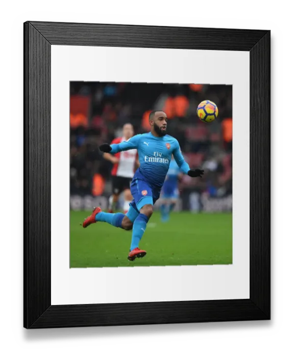 Framed Print : Alexandre Lacazette in Action: Southampton vs Arsenal, Premier League 2017-18 Framed Print : Alexandre Lacazette in Action: Southampton vs Arsenal, Premier League 2017-18