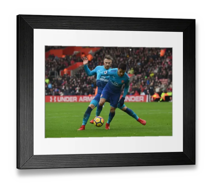 Framed Print : Arsenal's Ramsey and Sanchez in Action at Southampton, Premier League 2017-18 Framed Print : Arsenal's Ramsey and Sanchez in Action at Southampton, Premier League 2017-18