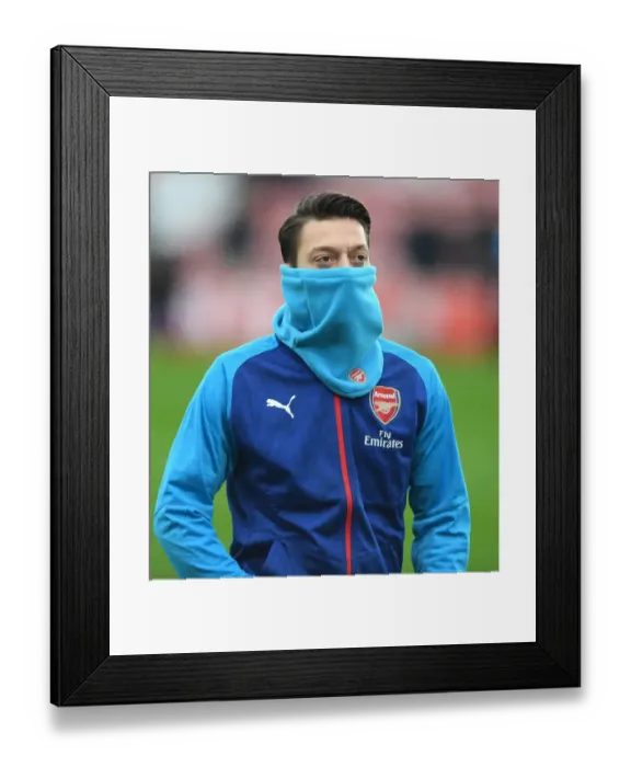 Framed Print : Mesut Ozil: Arsenal's Star Gear Up for Southampton Showdown, December 2017