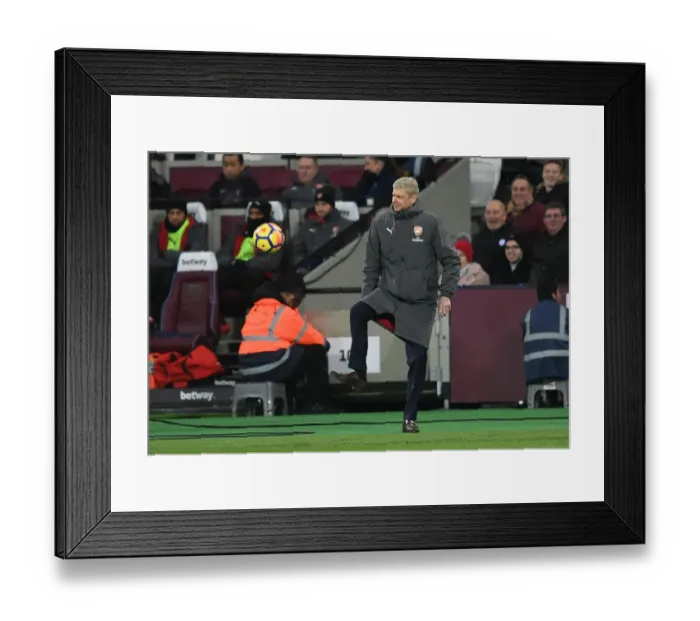 Framed Print : Arsene Wenger Leads Arsenal Against West Ham United in Premier League Clash (2017-18) Framed Print : Arsene Wenger Leads Arsenal Against West Ham United in Premier League Clash (2017-18)