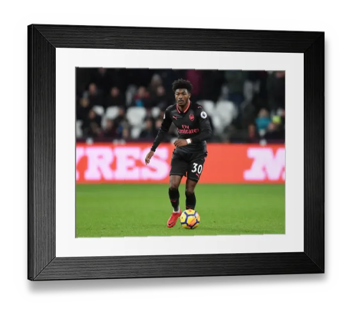 Framed Print : Ainsley Maitland-Niles in Action: West Ham United vs. Arsenal, Premier League 2017-18