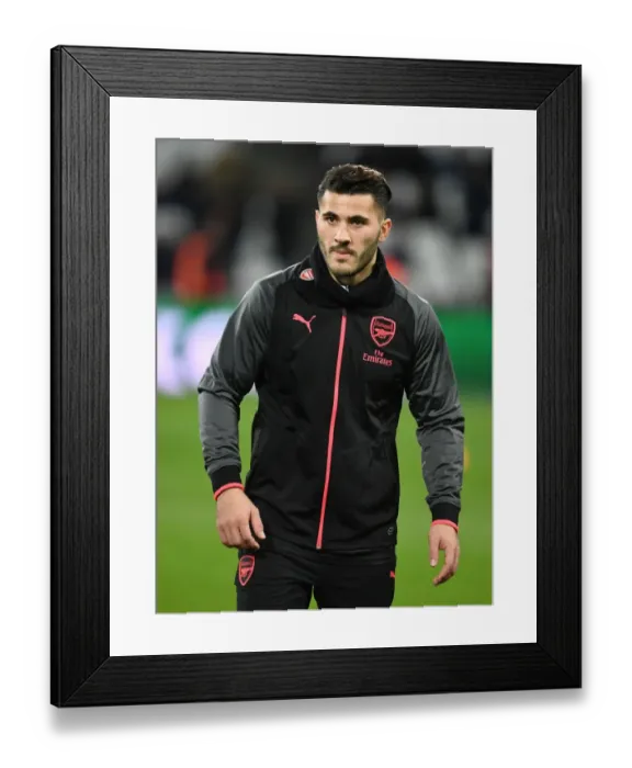 Framed Print : Sead Kolasinac: Arsenal Star's Intense Focus Before West Ham Clash