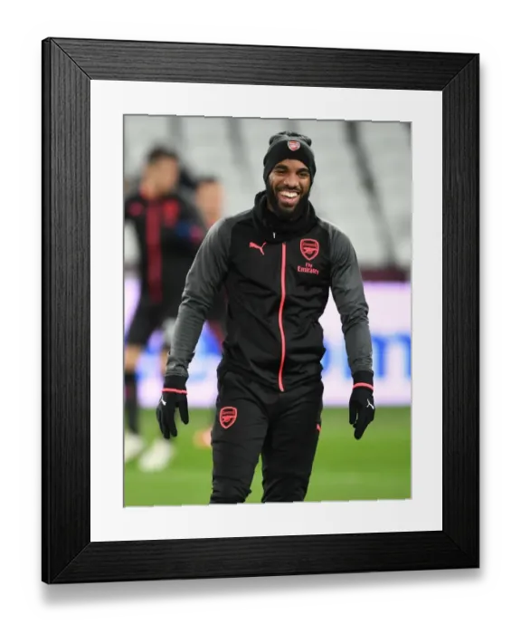 Framed Print : Alex Lacazette: Arsenal Forward Ready for West Ham Clash (West Ham United v Arsenal, 2017-18) Framed Print : Alex Lacazette: Arsenal Forward Ready for West Ham Clash (West Ham United v Arsenal, 2017-18)