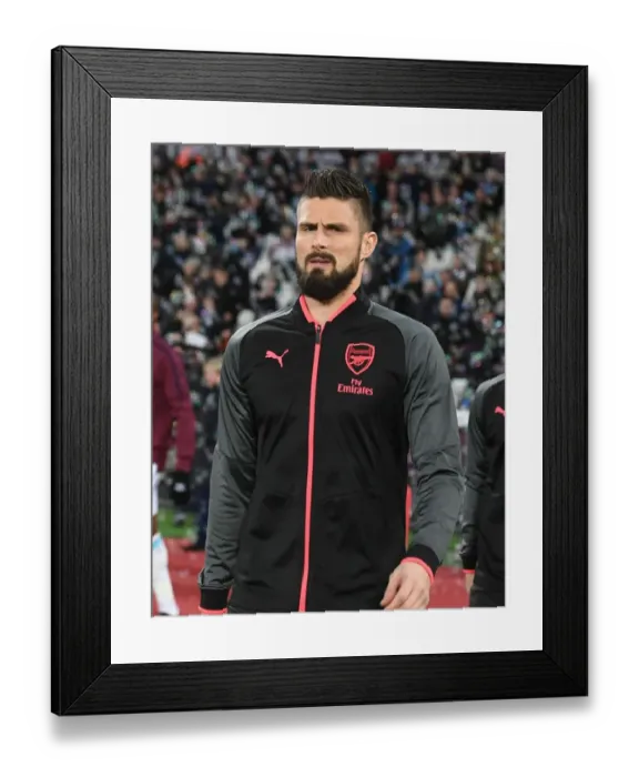 Framed Print : Olivier Giroud: Arsenal Forward's Pre-Match Focus at London Stadium (West Ham United v Arsenal, 2017-18) Framed Print : Olivier Giroud: Arsenal Forward's Pre-Match Focus at London Stadium (West Ham United v Arsenal, 2017-18)