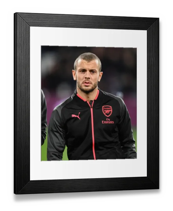 Framed Print : Jack Wilshere: Pre-Match Focus at London Stadium - West Ham United vs Arsenal (2017-18)