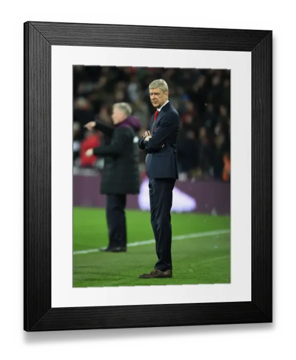 Framed Print : Arsene Wenger at West Ham United vs Arsenal, Premier League 2017-18
